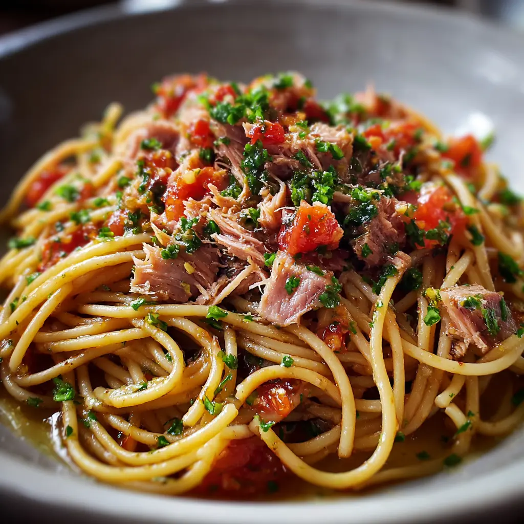 Espaguetis con Atún