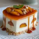 Postre de durazno y crema