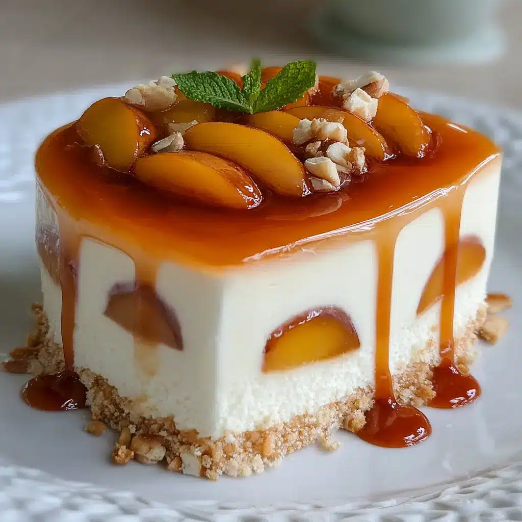 Postre de durazno y crema