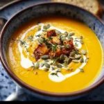 Sopa cremosa de calabaza y zanahoria