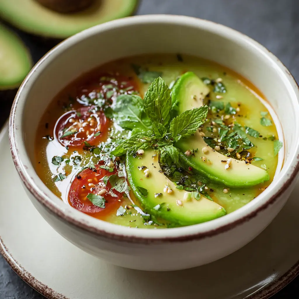 Sopa fría de palta