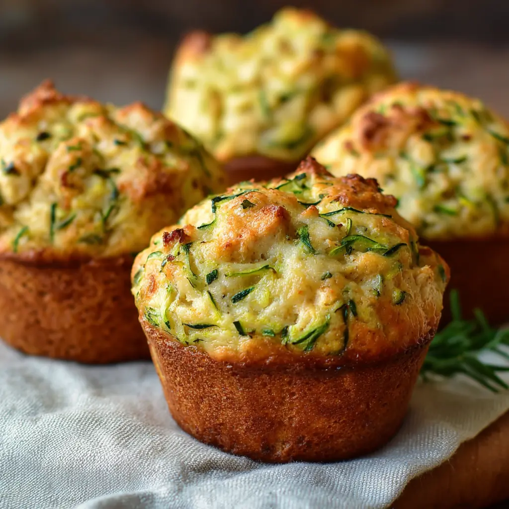 Muffins de Zucchini y Pollo