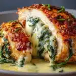 Pollo relleno de espinaca y queso đź§€