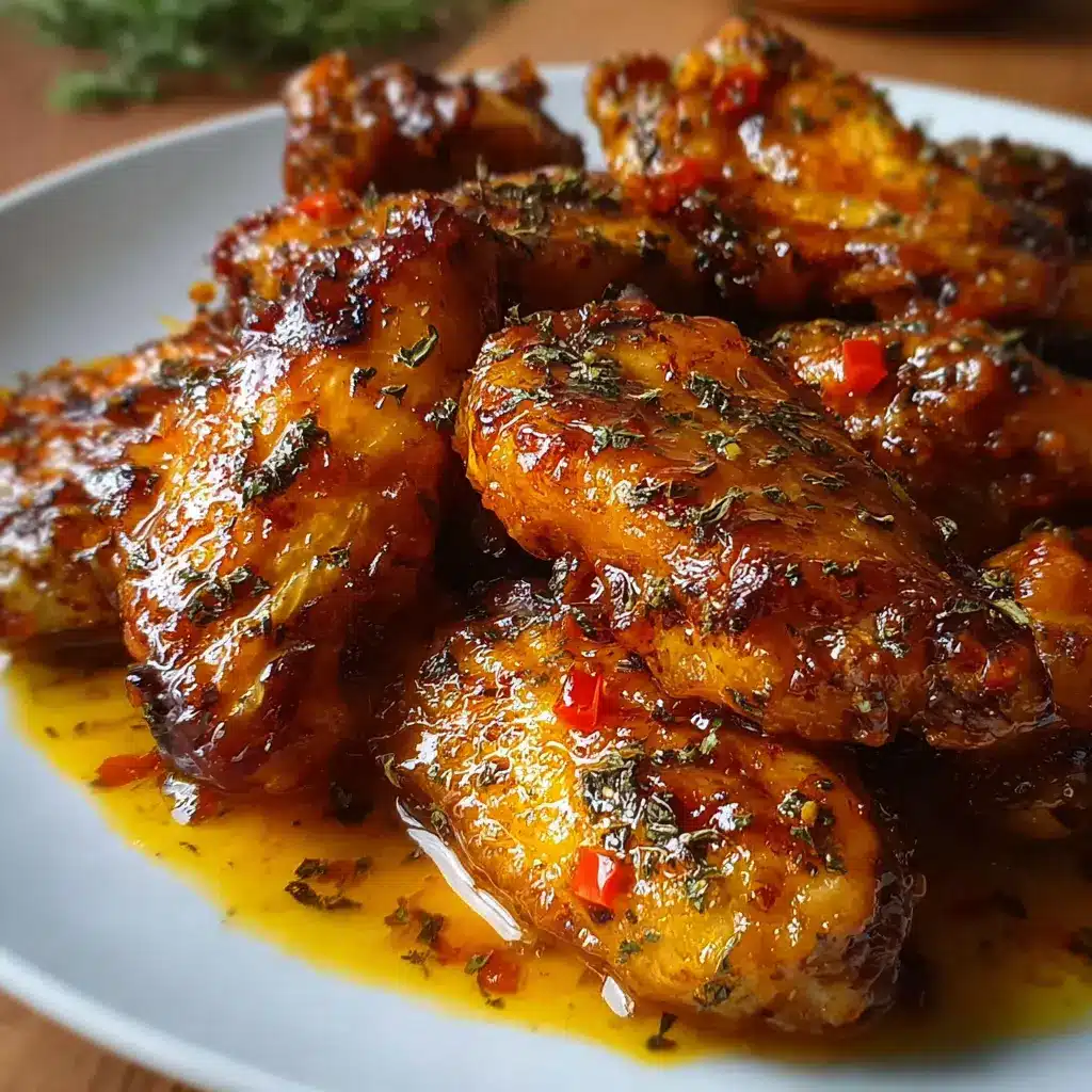 Alitas de pollo picantes con miel