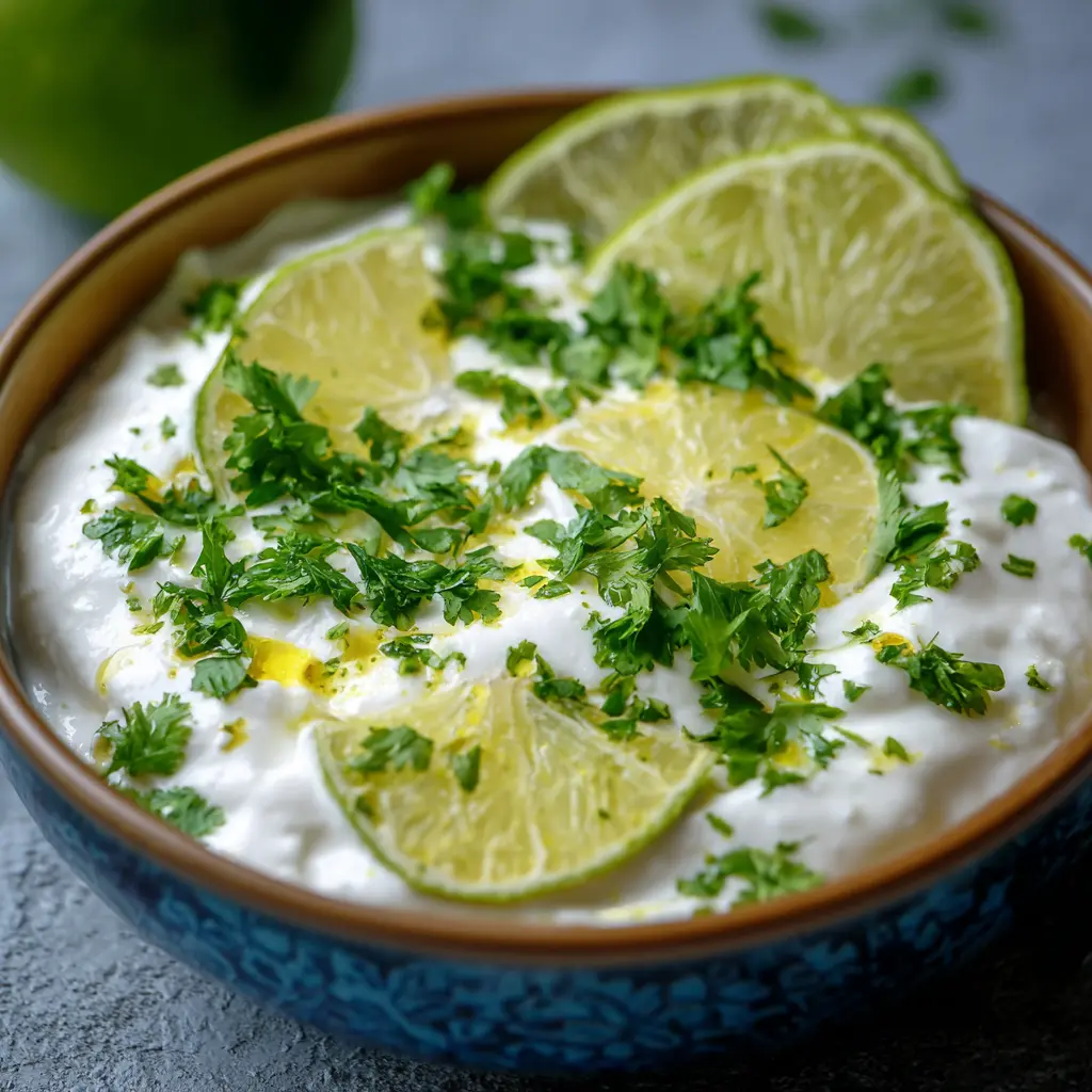 Aderezo de Yogur con Limón y Cilantro