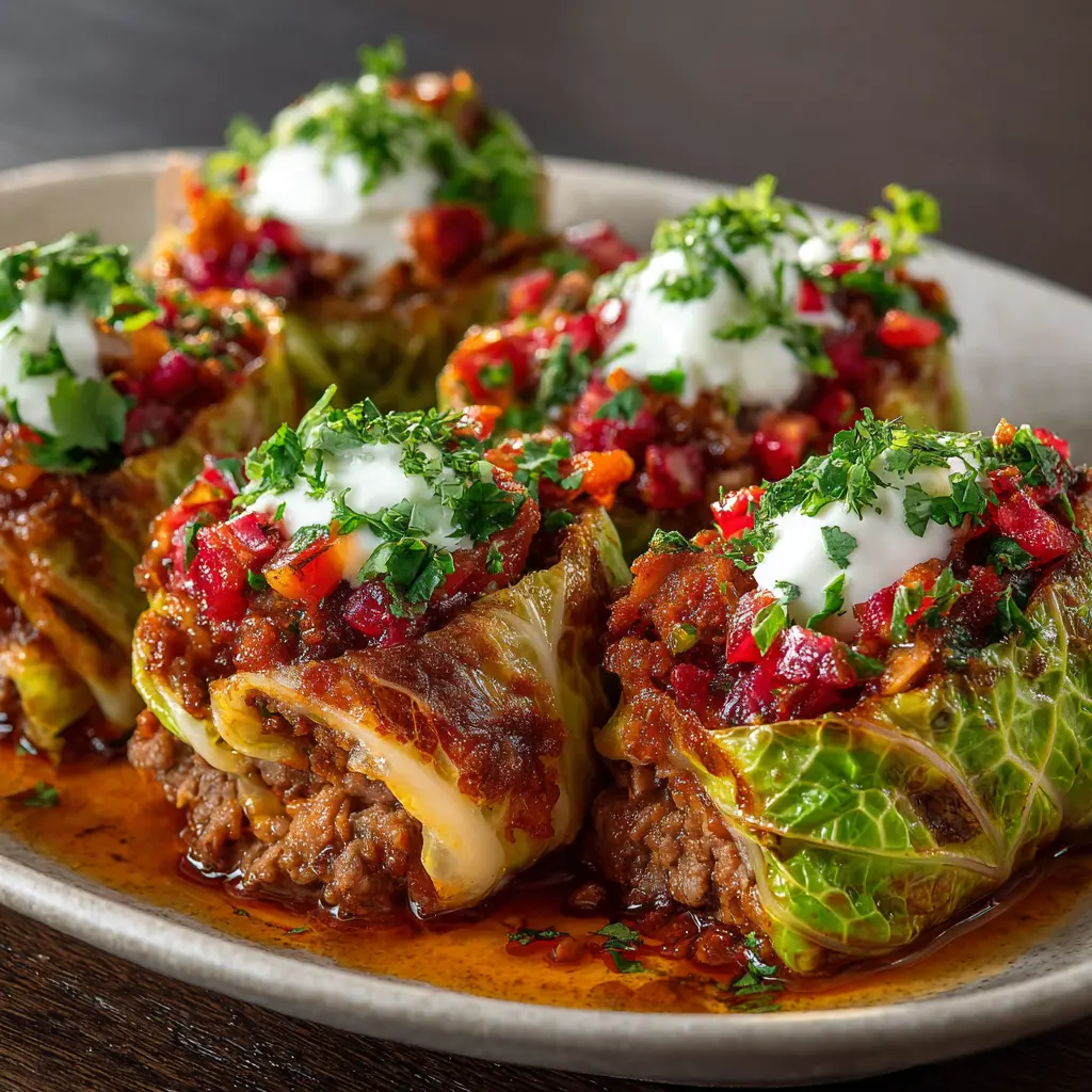 Rollitos de Repollo con Carne Molida