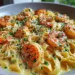 PASTA CREMOSA DE SALMÓN Y CAMARONES