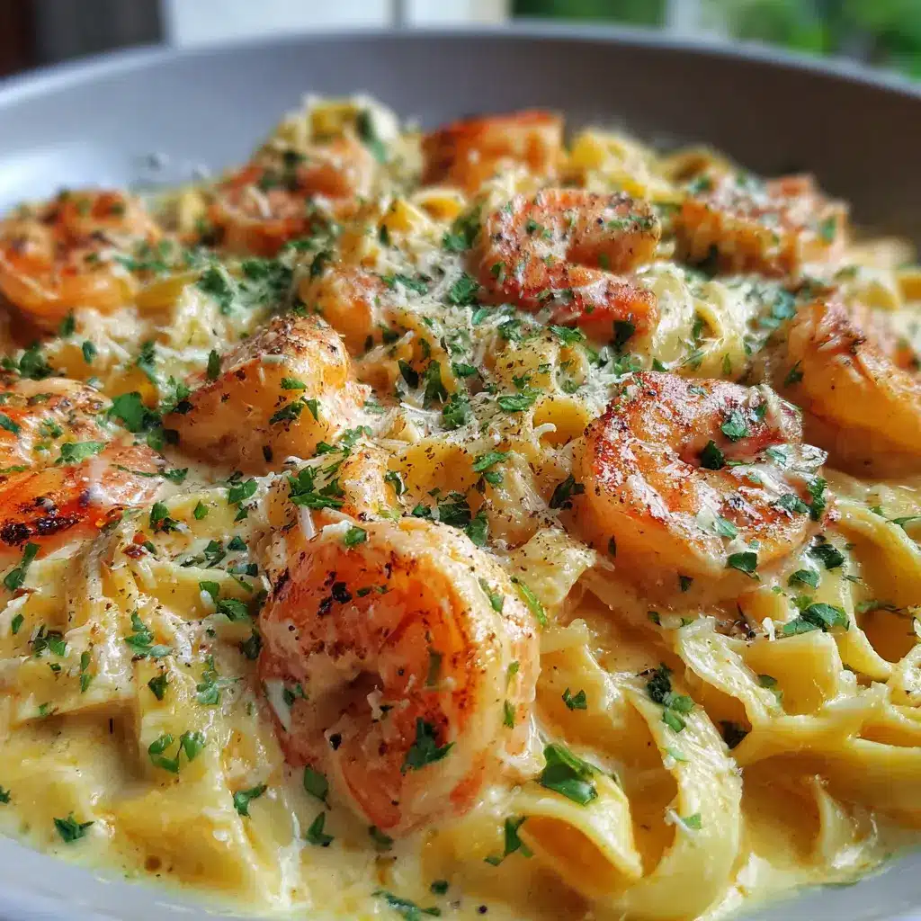 PASTA CREMOSA DE SALMÓN Y CAMARONES