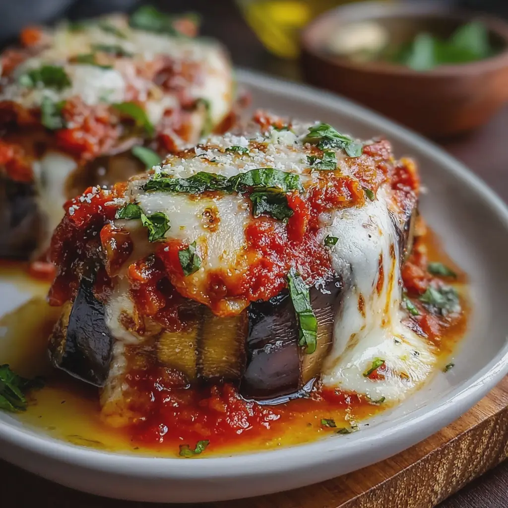 Berenjenas Rellenas de Marinara con Queso