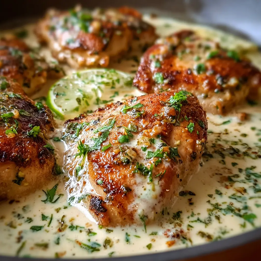 Pollo en Salsa Cremosa de Ajo