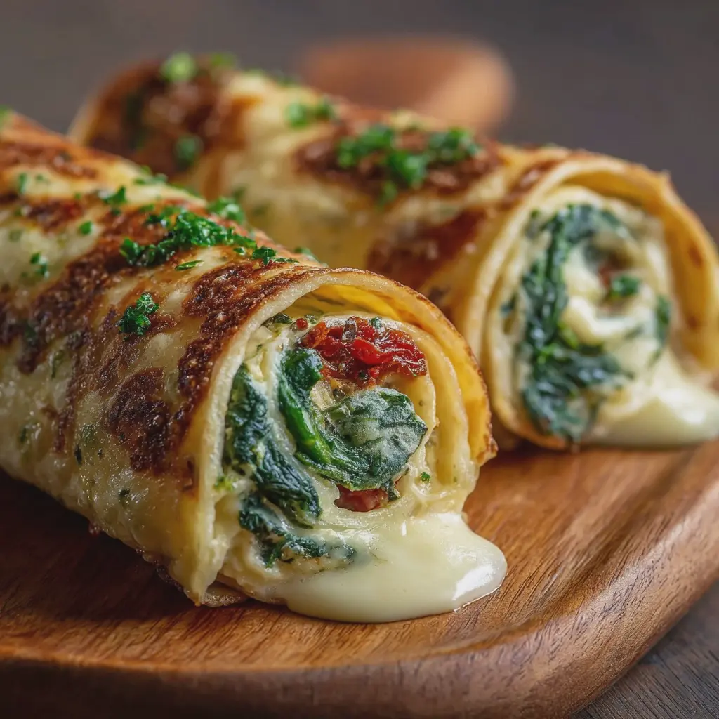 ROLLITOS DE QUESO Y ESPINACA FÁCILES Y ECONOMÍCAS
