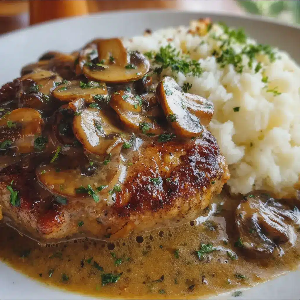 Filete Salisbury con Salsa de Champiñones