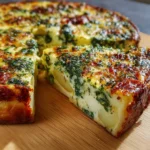 Quiche de Papa y Espinacas con Queso (Sin Masa)