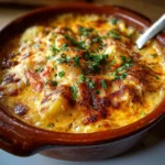 Cazuela de Papa con Pollo y Queso