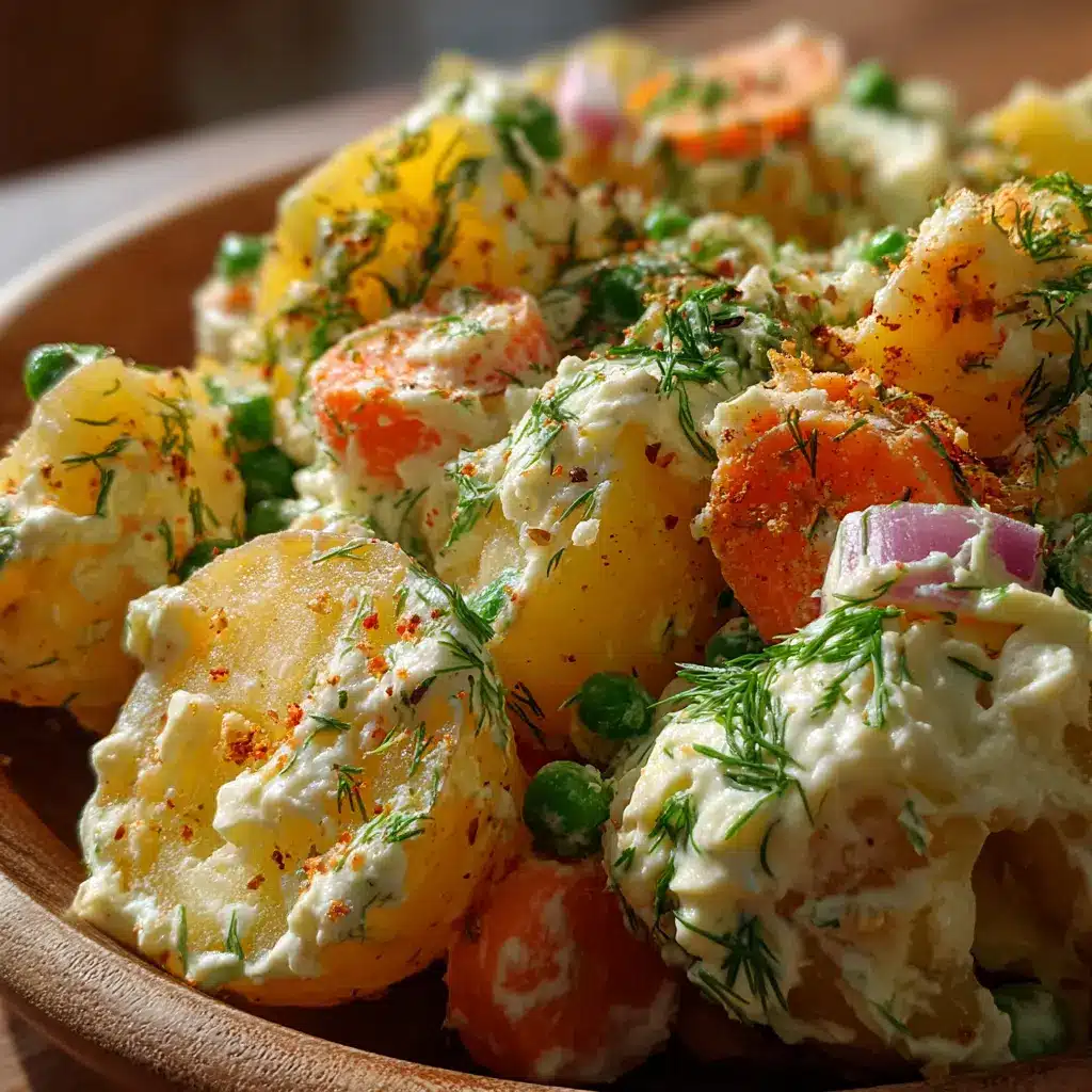 Ensalada de Papas con Mayonesa, Chícharos, Zanahoria y Apio 🥕