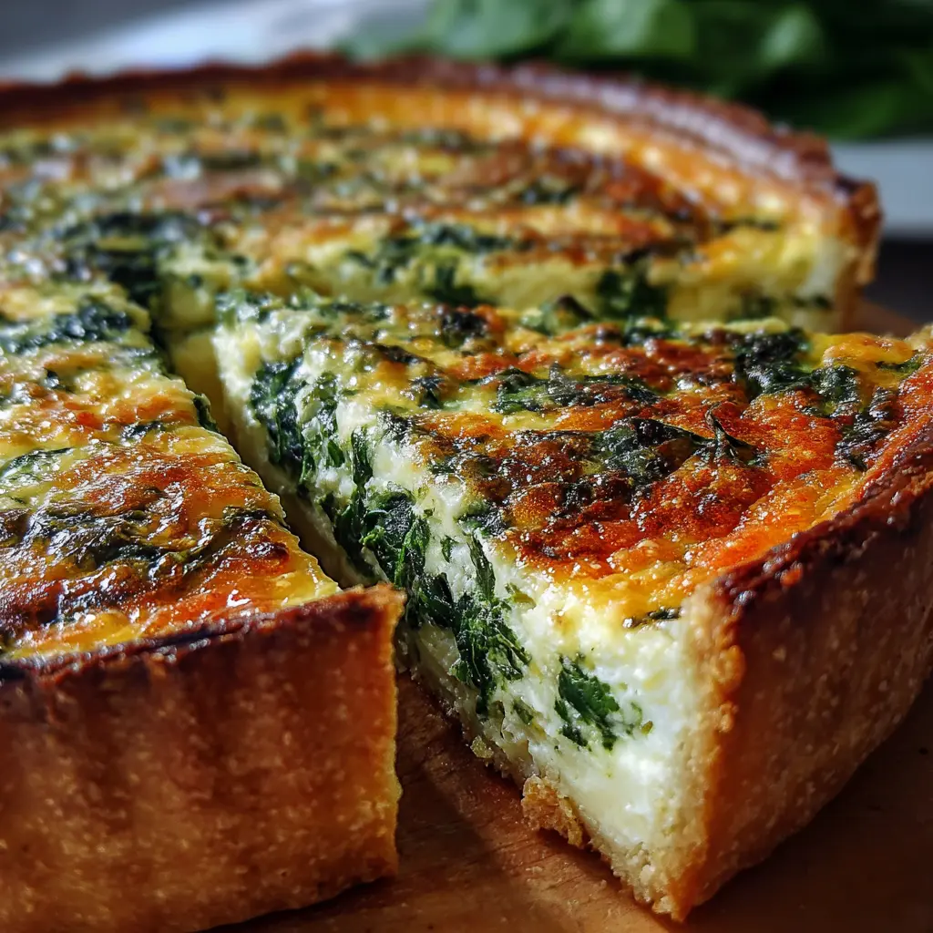 Quiche Elegante de Ricotta y Espinacas