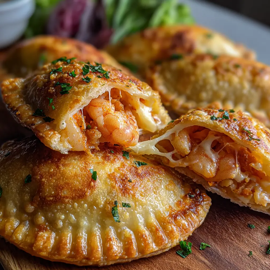 Empanadas rellenas de camarones y queso