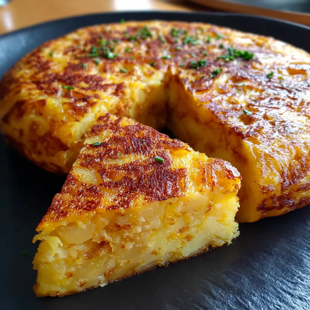 Tortilla de Papa Alta, Jugosa y Perfecta