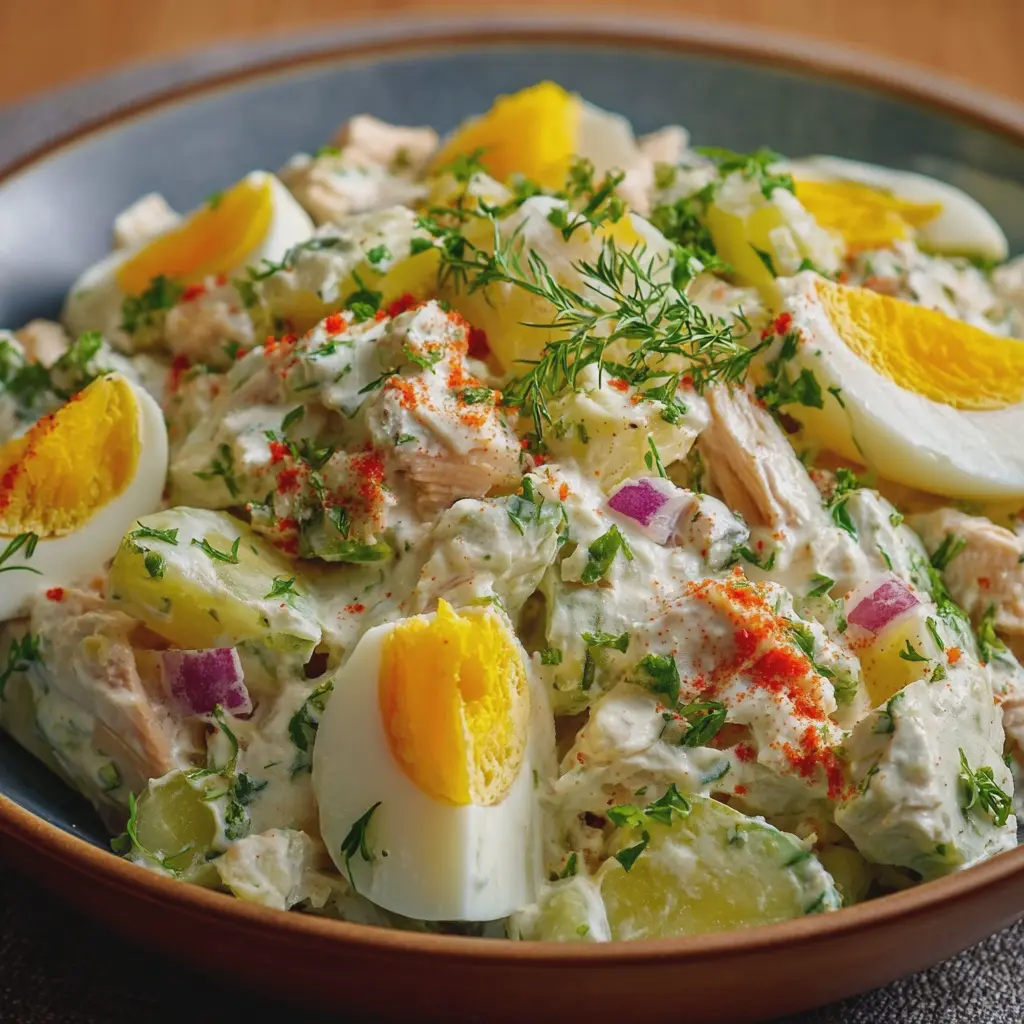 Ensalada Cremosa Alta en Proteína con Sabor Casero