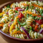 Ensalada fría de pasta con verduras