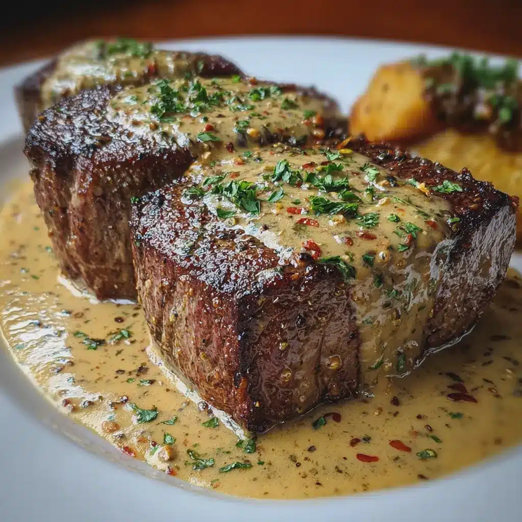 Medallones de Bistec Cremosos con Pimienta