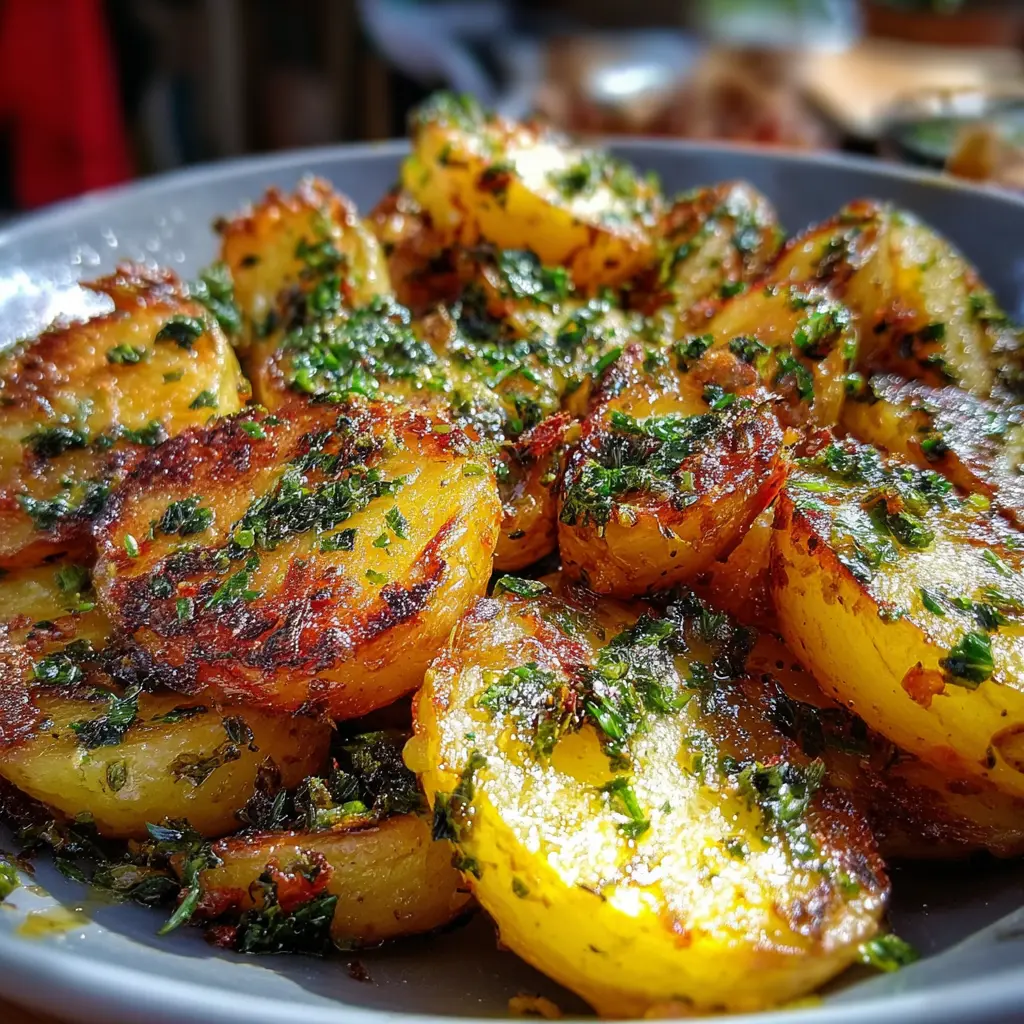 Patatas Asadas con Ajo y Hierbas al Estilo Mediterráneo