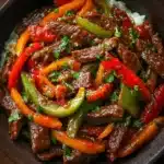 SALTEADO DE RES CON PIMIENTOS