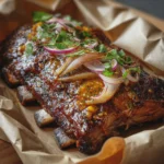 Costillas de Res en Papillote con Salsa de Miel y Mostaza