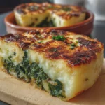 Pastel de Espinacas y Puré de Patatas