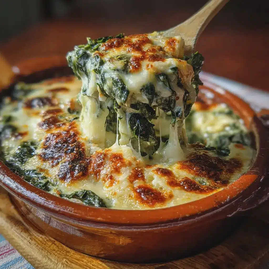 Espinacas Gratinadas con Queso y Bechamel