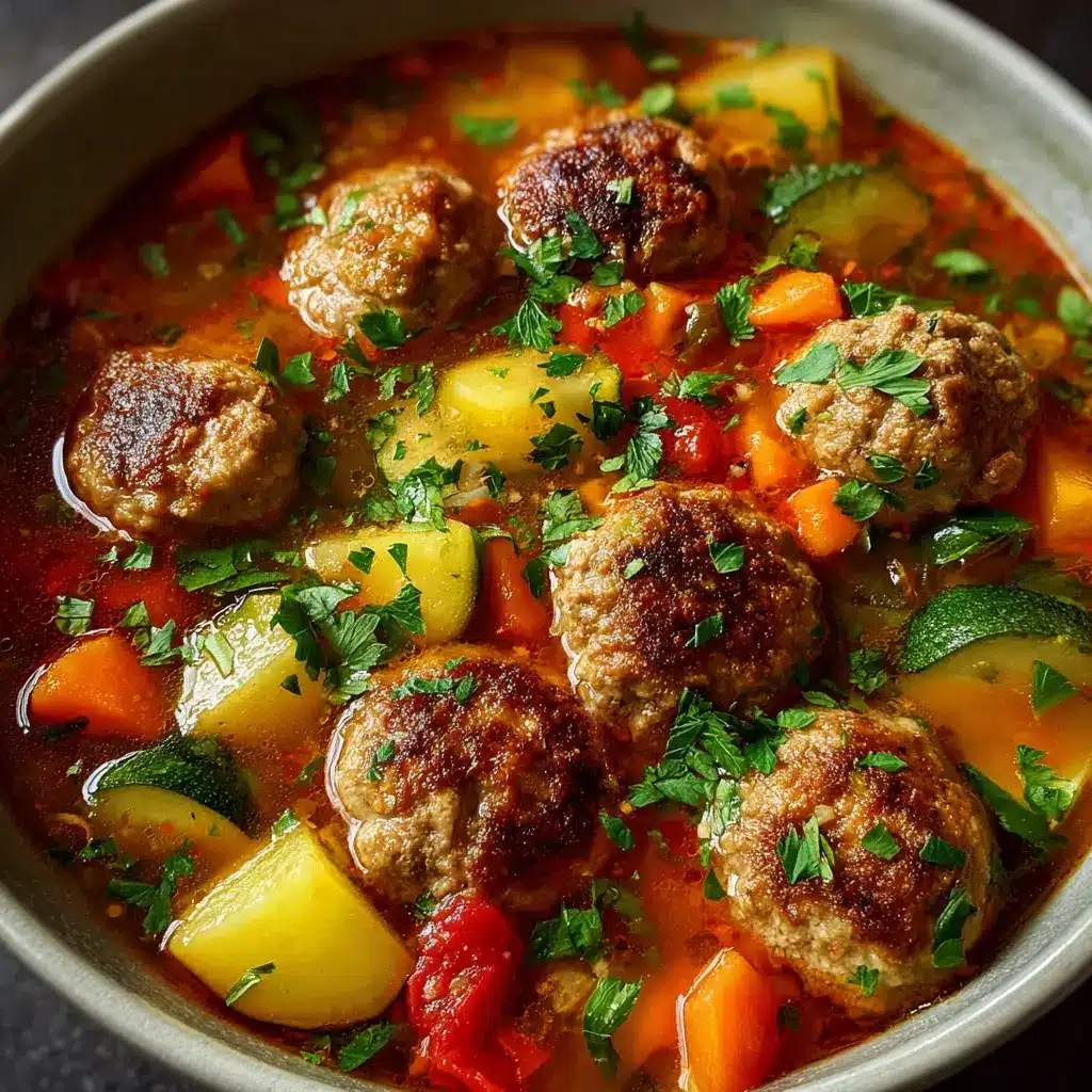 Albóndigas en Caldo con Verduras