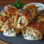 Rollitos Crujientes de queso, pollo y esponaca