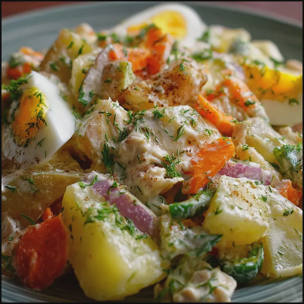 Ensalada Cremosa de Papa con Verduras