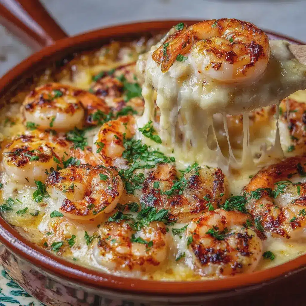 Lasaña de Camarones al Ajillo y Queso