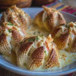 Conchas rellenas cremosas de langosta y cangrejo Alfredo 🦞🦀