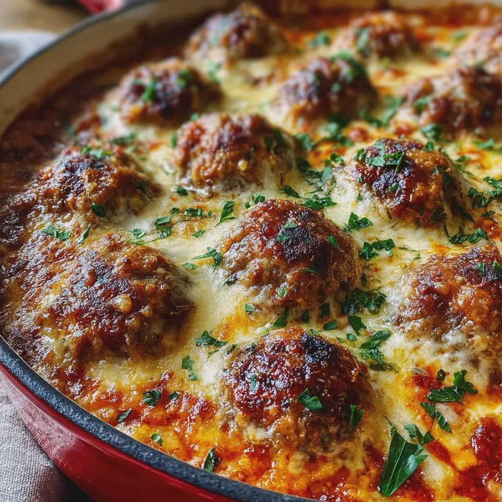 Albóndigas Italianas al Horno con Queso
