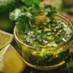 Vinagreta de aceite de oliva con cilantro y limón