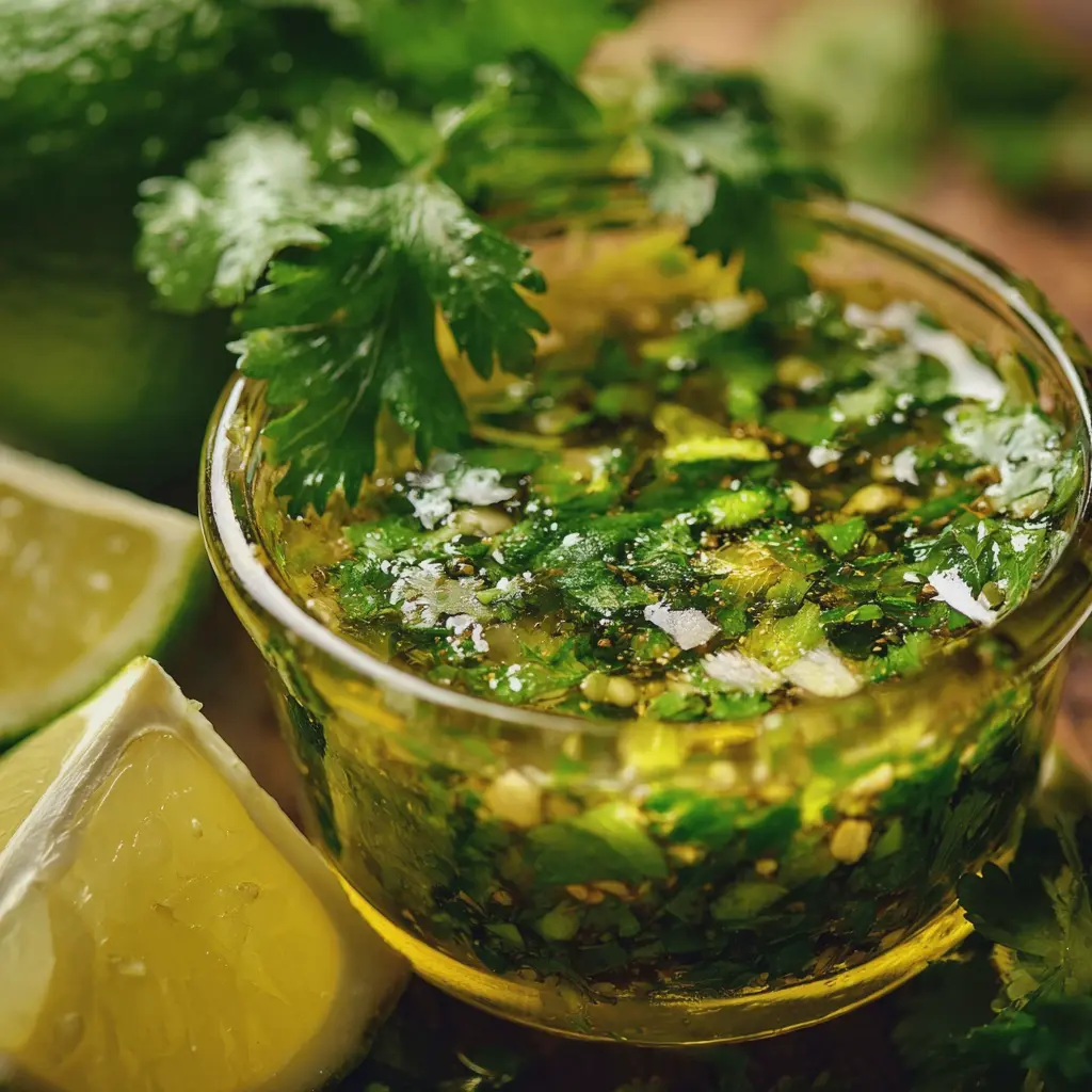 Vinagreta de aceite de oliva con cilantro y limón