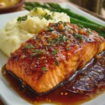 SALMÓN GLASEADO CON MIEL Y PURÉ DE PAPAS