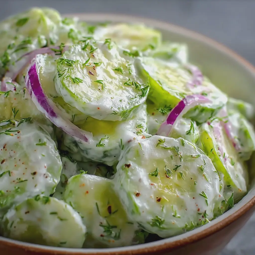 Ensalada Cremosa de Pepino y Col