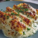 Canelones Gratinados con Crema Bien Cremosos