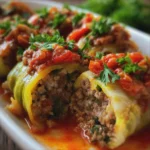 Rollos de Col con Carne y Verduras