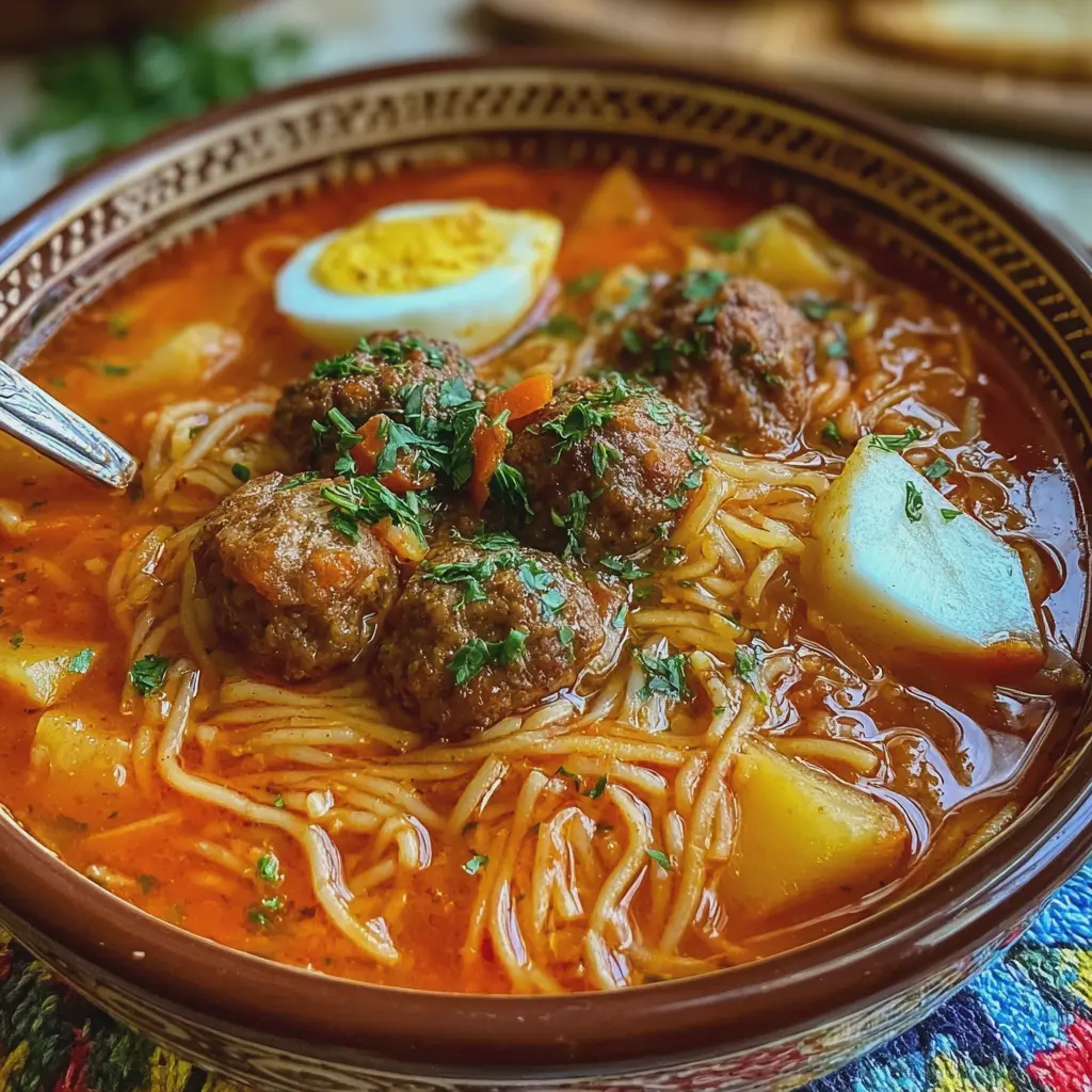 SOPA DE FIDEOS CON ALBONDIGUITAS