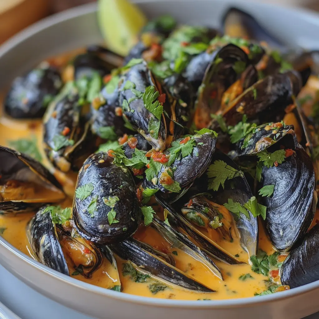 Mejillones en salsa cremosa
