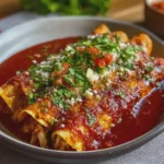 Enchiladas con Salsa Roja