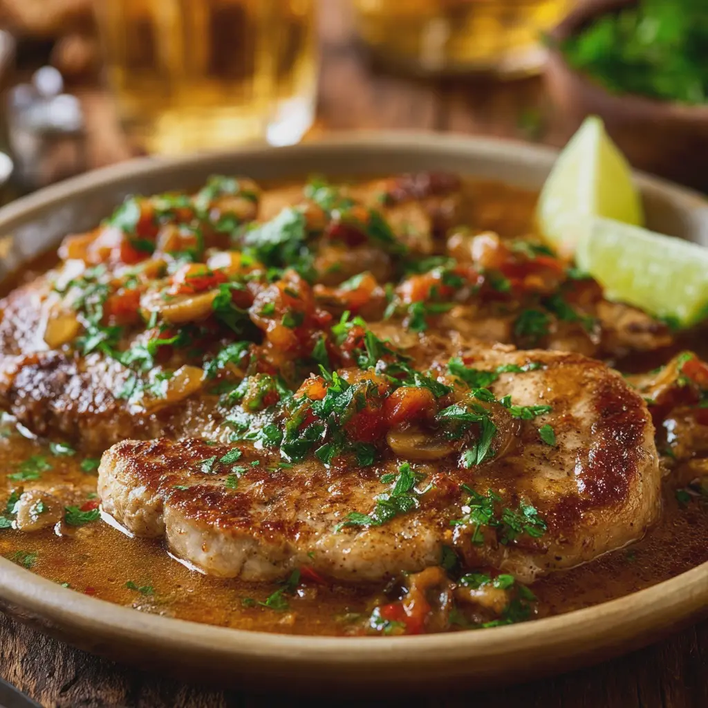 Filetes de Res en Salsa de Cerveza
