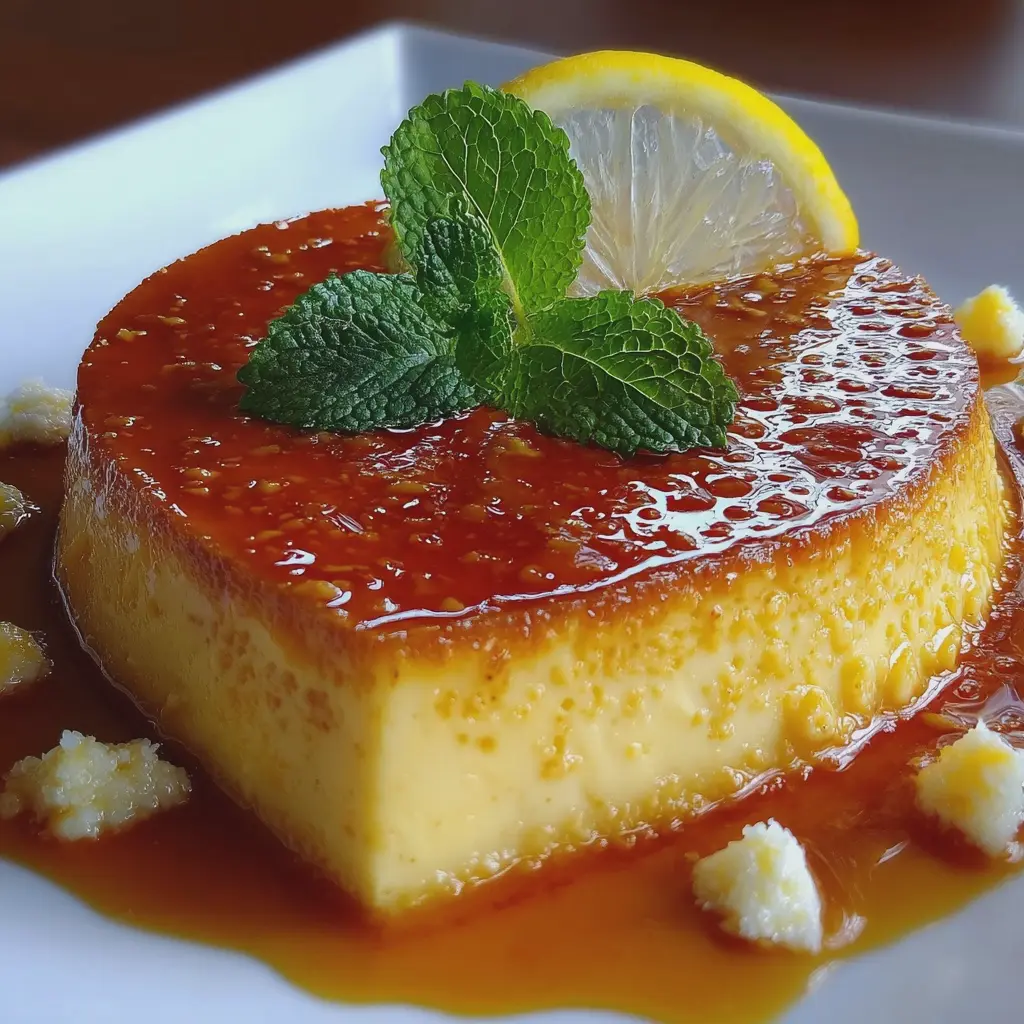 Flan de Limón Sin Horno