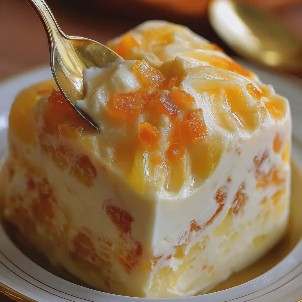 Gelatina de Queso Crema con Zanahoria y Piña