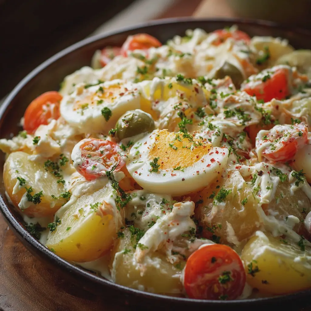 ENSALADA DE PATATAS CREMOSA CLÁSICA
