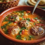 Sopa de Albóndigas Casera y Deliciosa